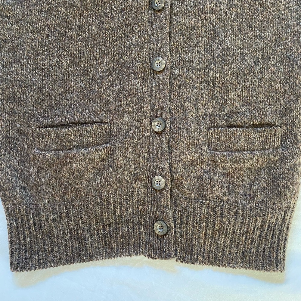Winona Knits Brown Wool Cardigan Sweater - Picture 5 of 11